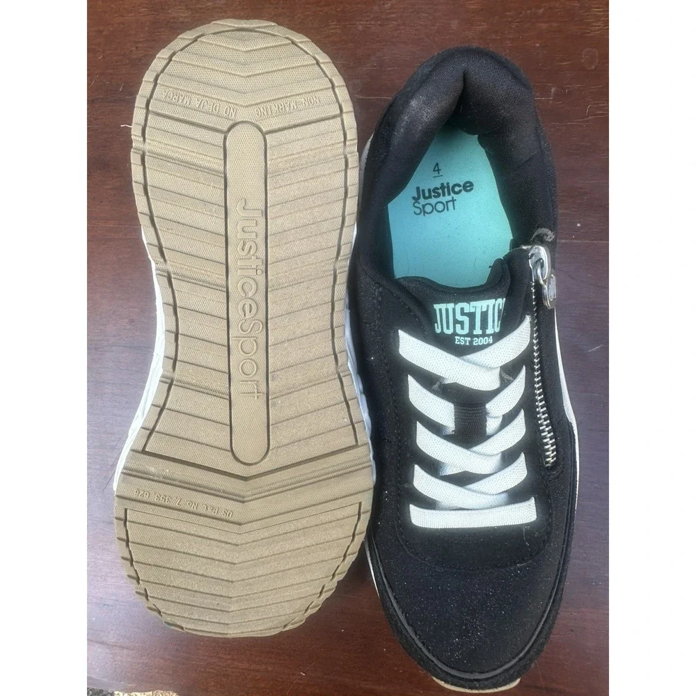 Justice Big Girl Varsity Sneakers size 4